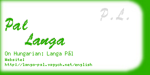 pal langa business card